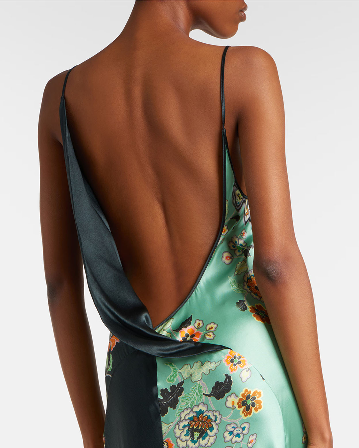 Seraphina Floral Satin Slip Maxi Dress