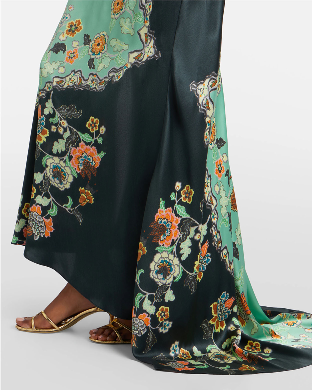 Seraphina Floral Satin Slip Maxi Dress