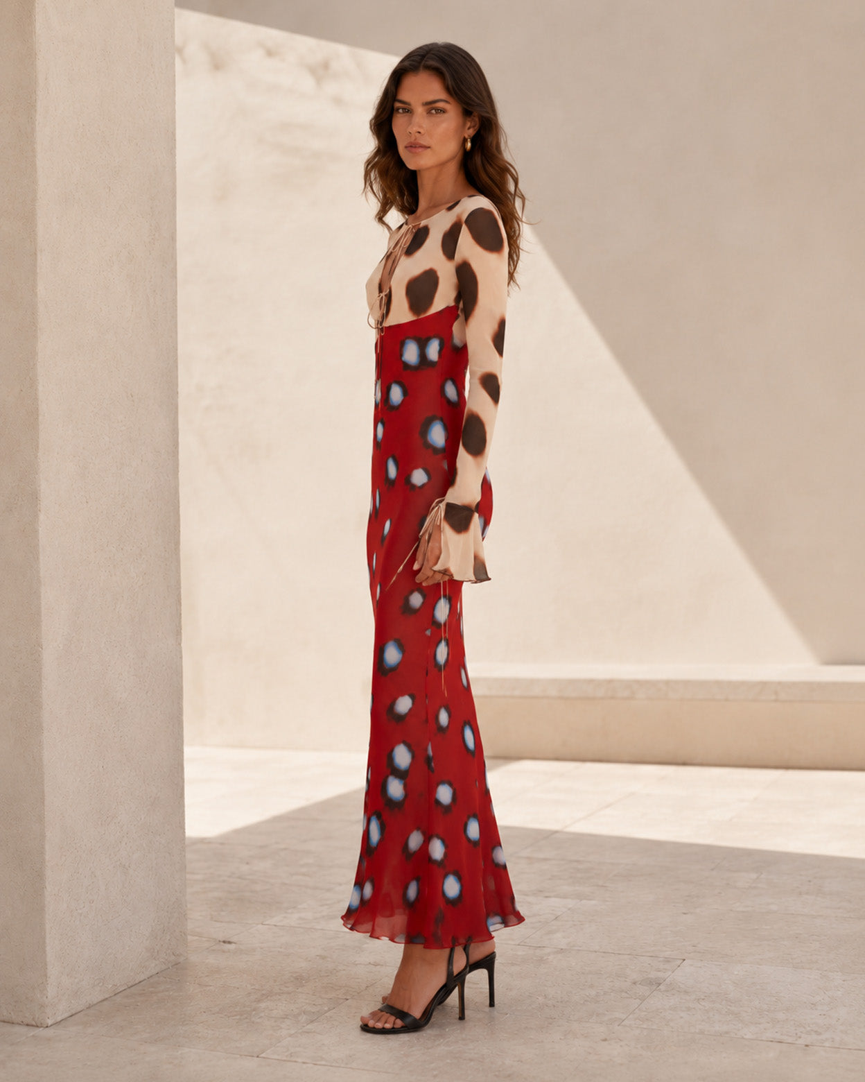 Sienna Wild Dot Mesh Maxi Dress