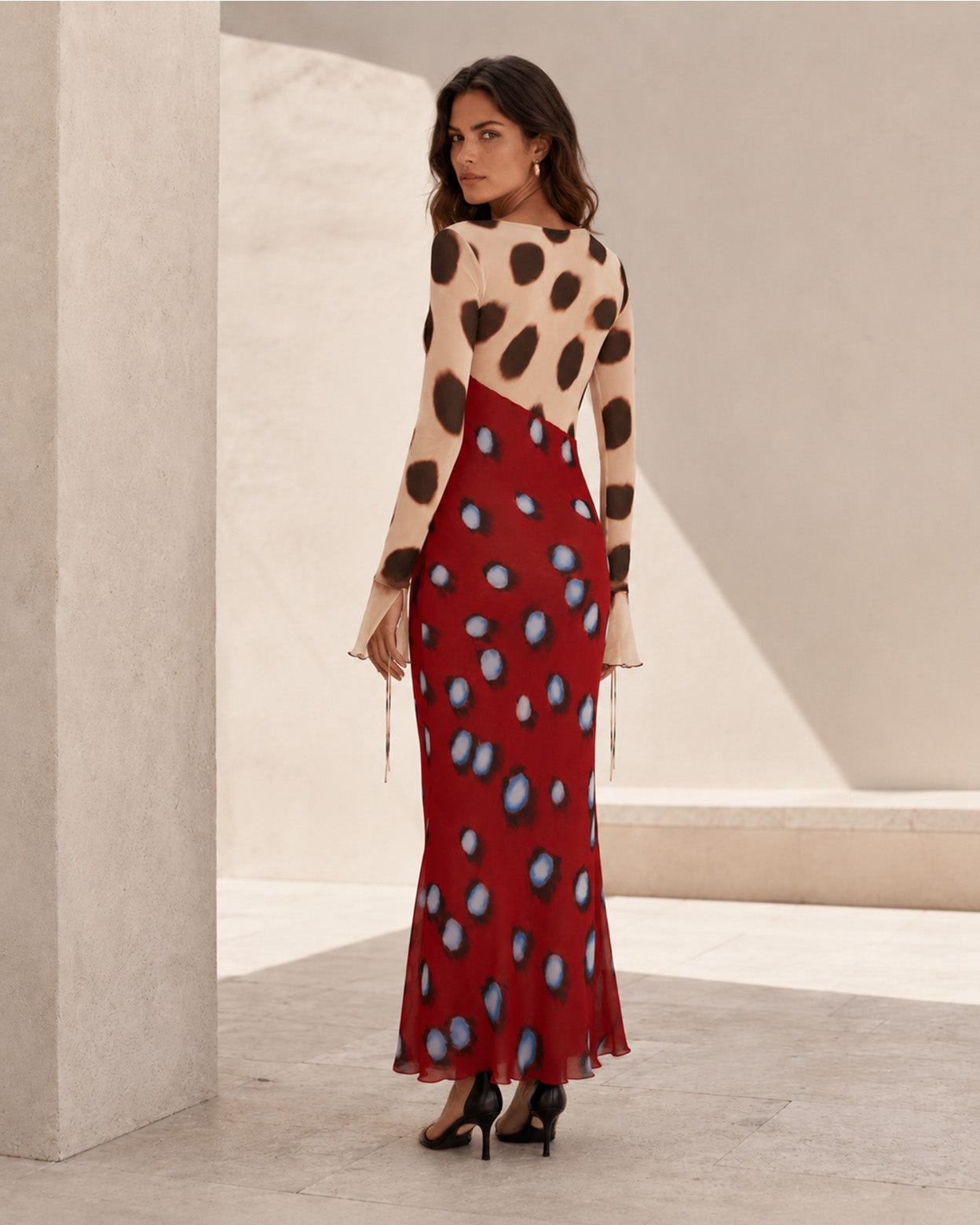 Sienna Wild Dot Mesh Maxi Dress