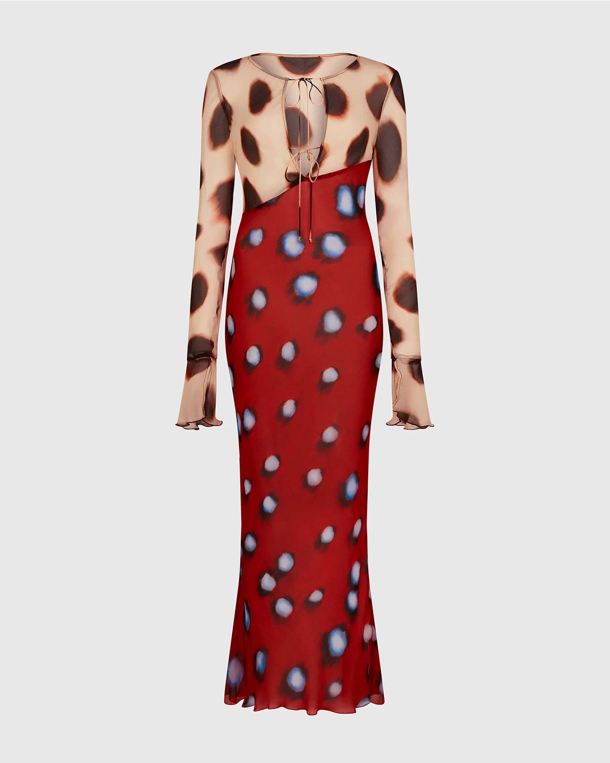 Sienna Wild Dot Mesh Maxi Dress