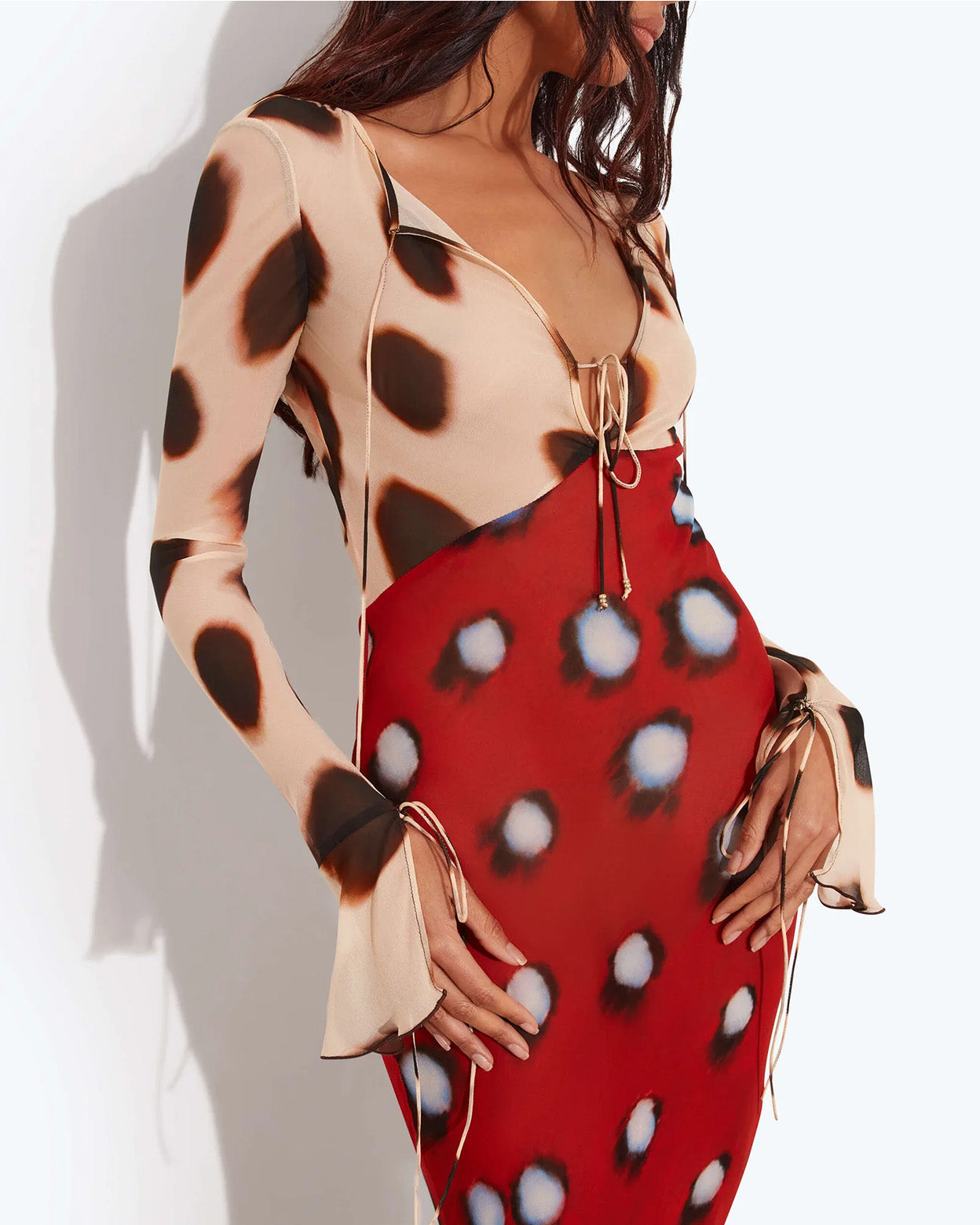 Sienna Wild Dot Mesh Maxi Dress