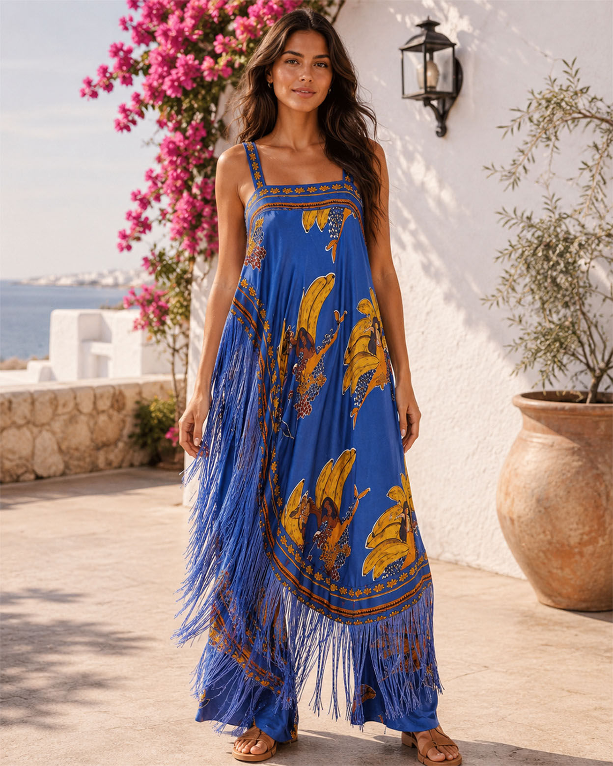 Sirena Banana Fringe Two-Piece Set