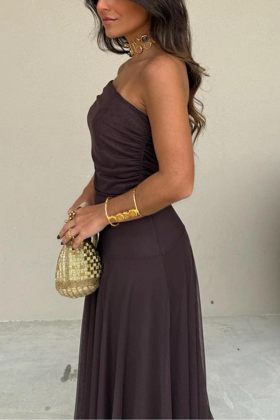 Azura Corset Split Maxi Dress