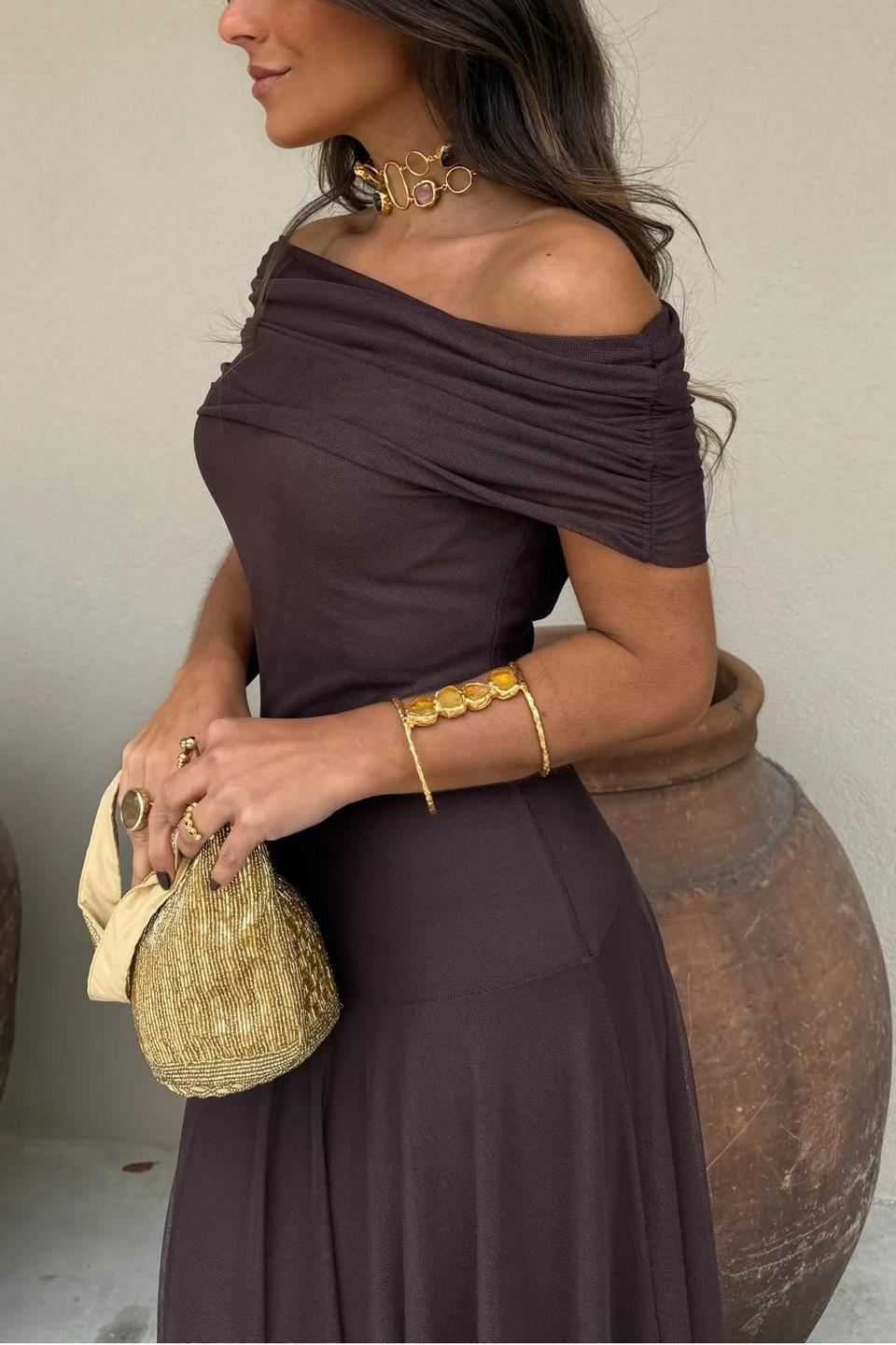 Azura Corset Split Maxi Dress