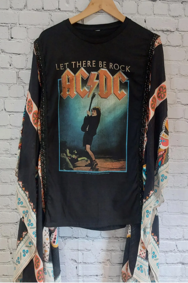 Black AC/DC rock Mix & Match Tee （No Patch）