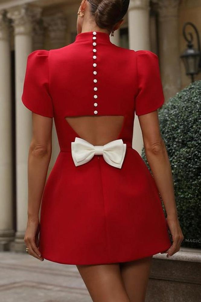 Aveline Bow-Back Midi Dress