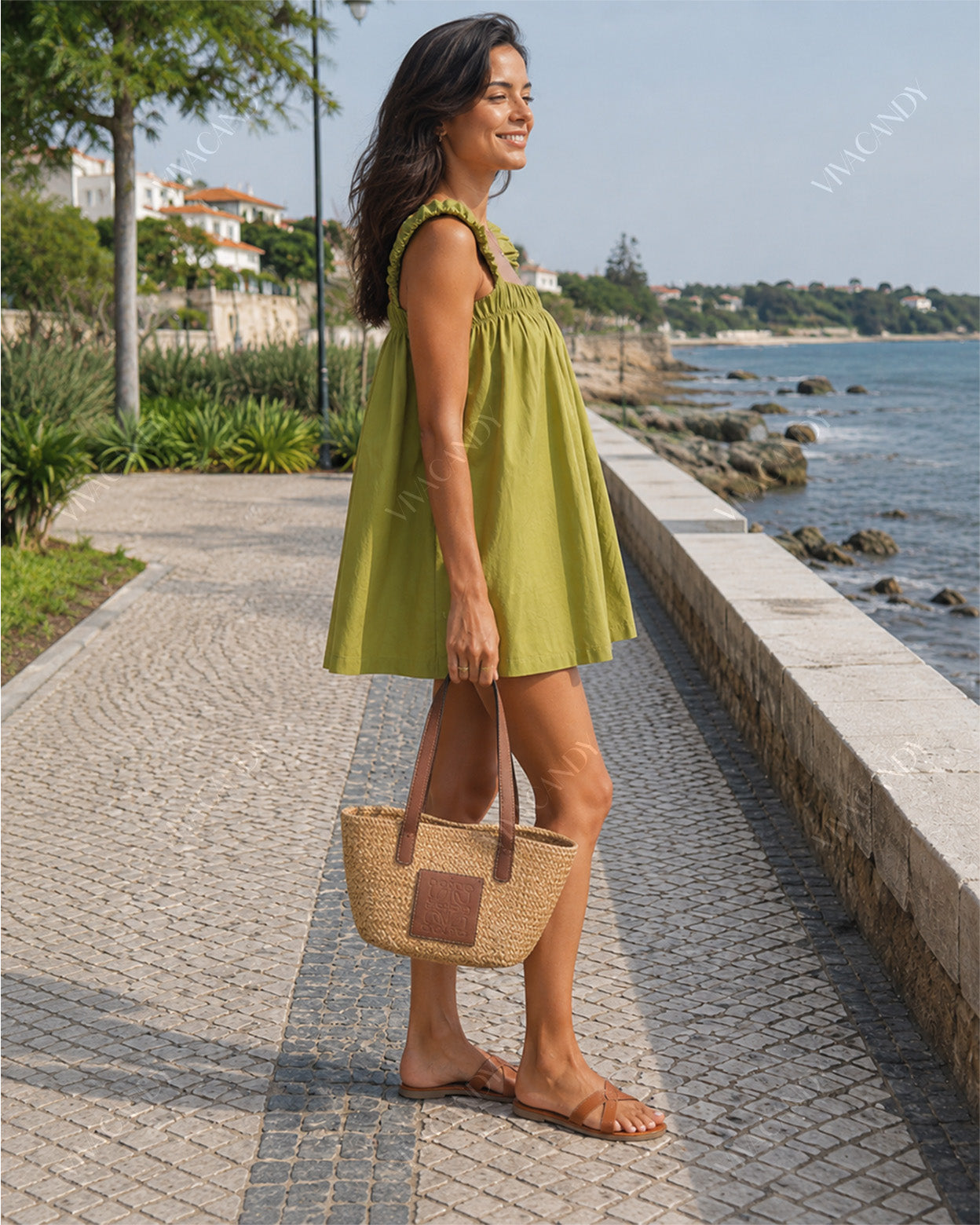 Sienna Gathered Cotton Dress & Shorts Set