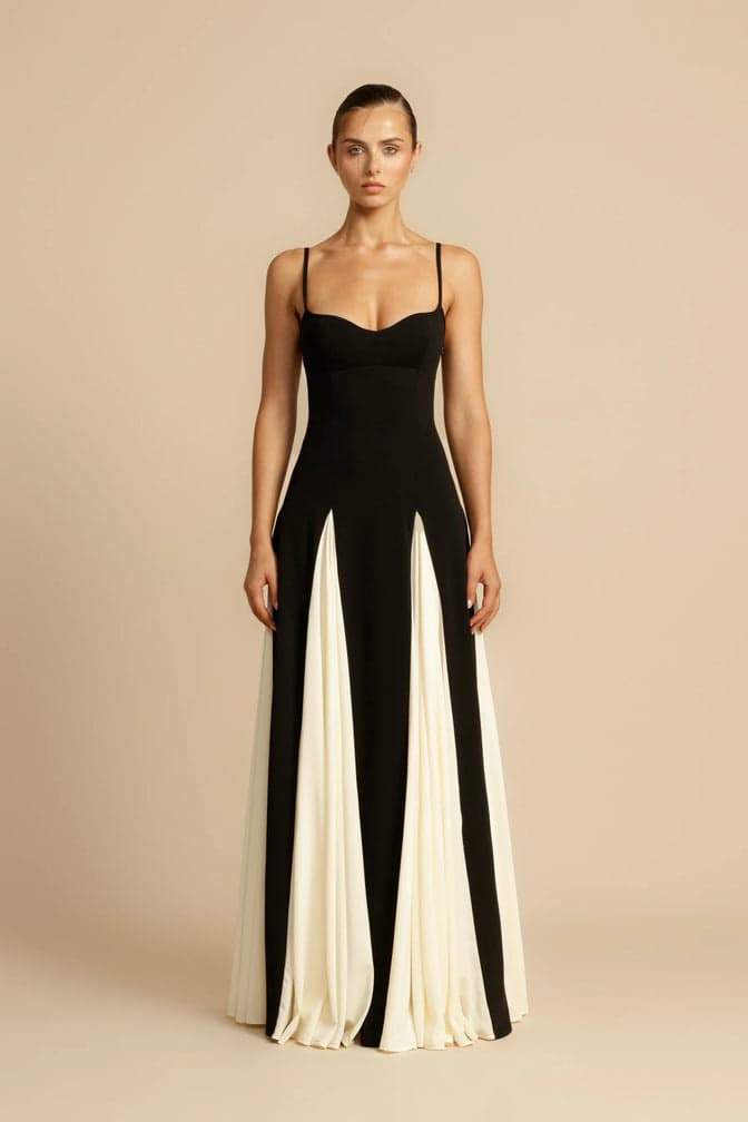 Elara Sweetheart A-Line Maxi Dress