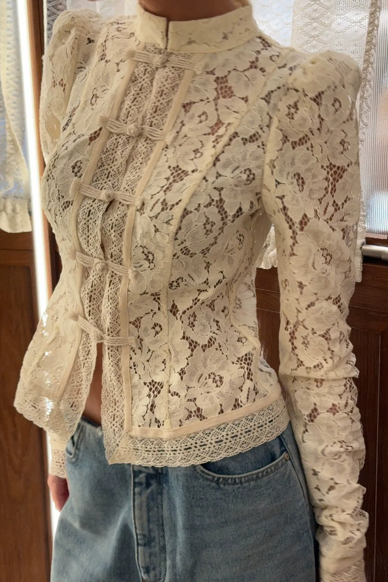 Rosalie Embroidered Lace Blouse