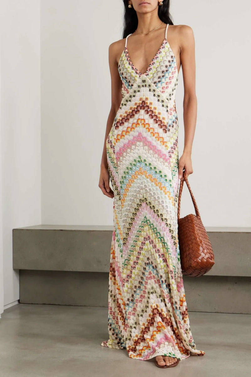 Soléa Wave Knit Maxi Dress