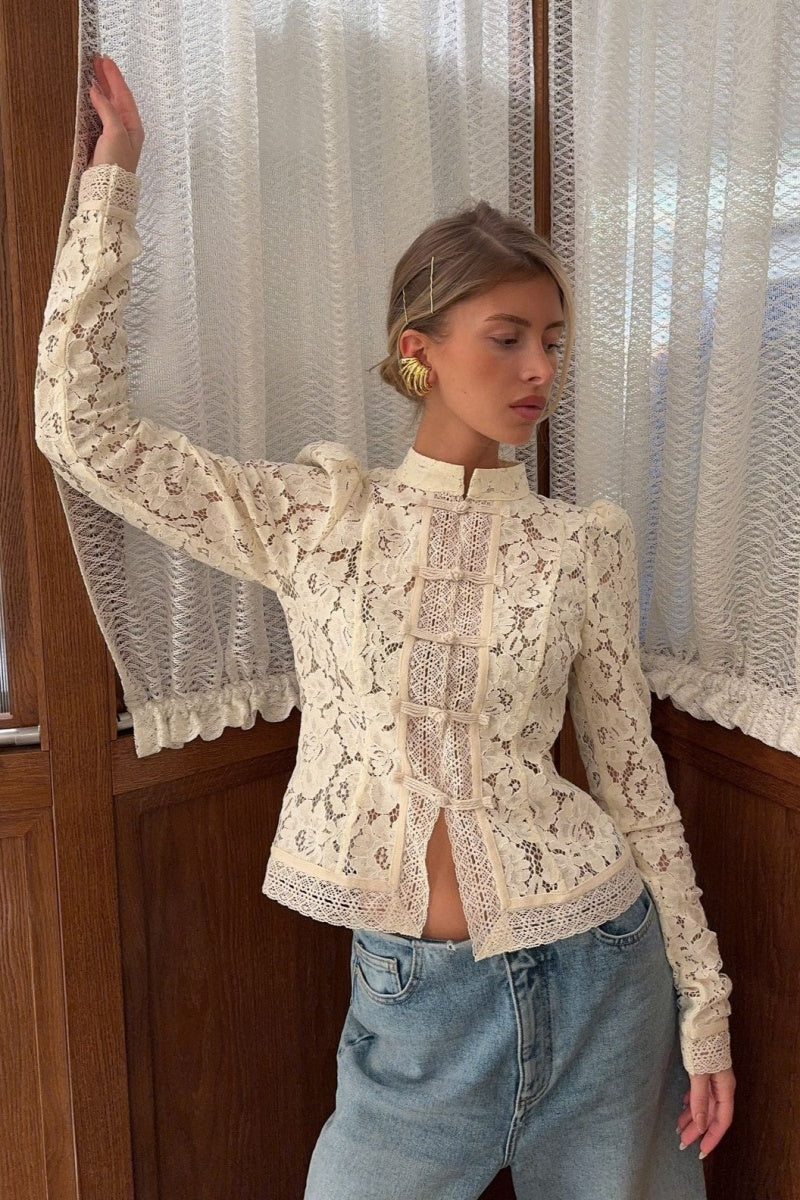 Rosalie Embroidered Lace Blouse