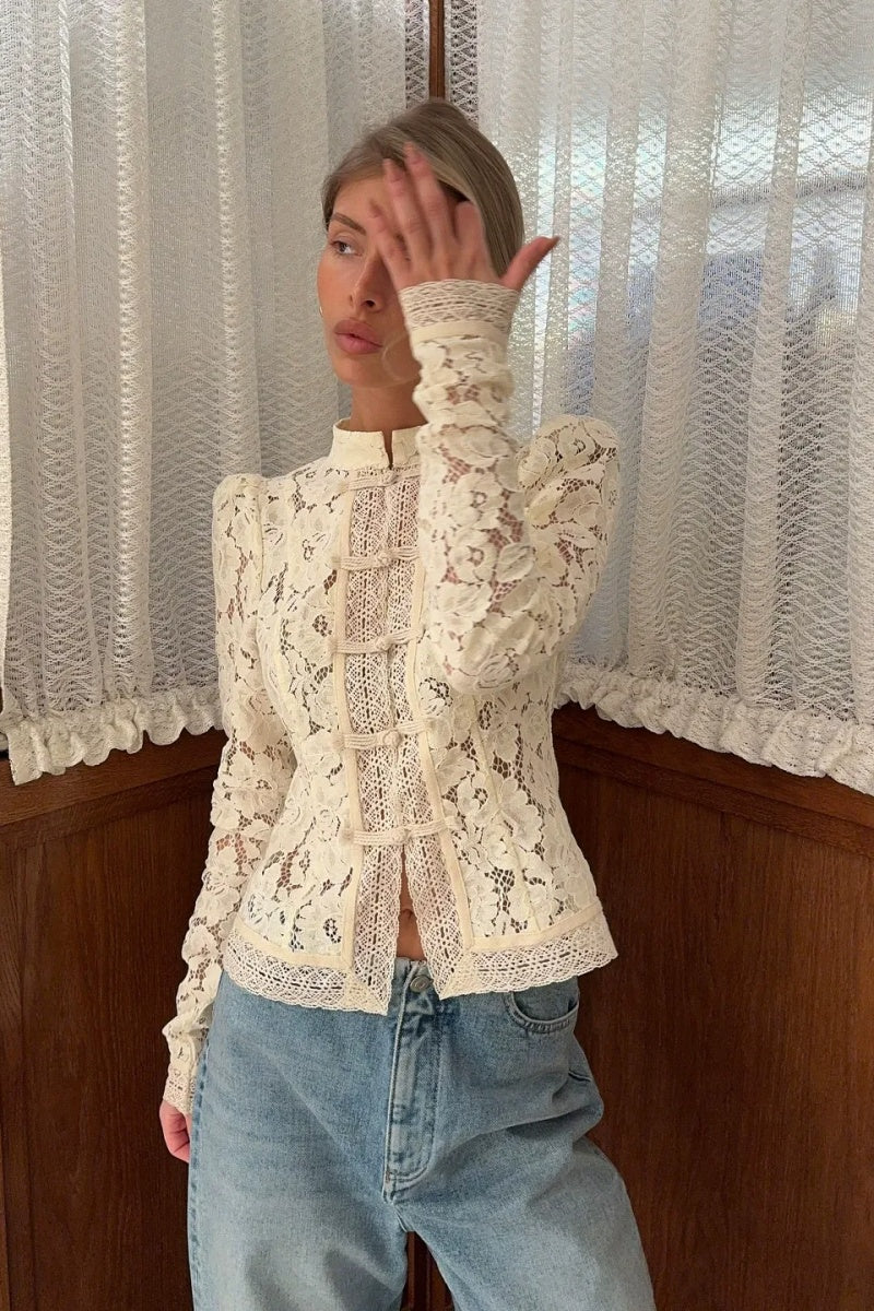 Rosalie Embroidered Lace Blouse