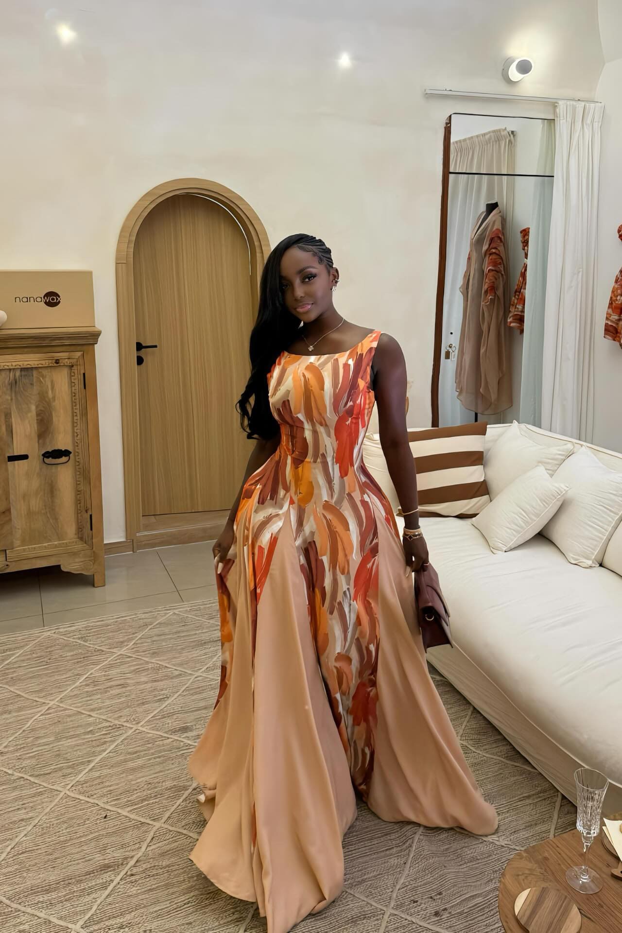 Aureline Brushstroke Maxi Dress