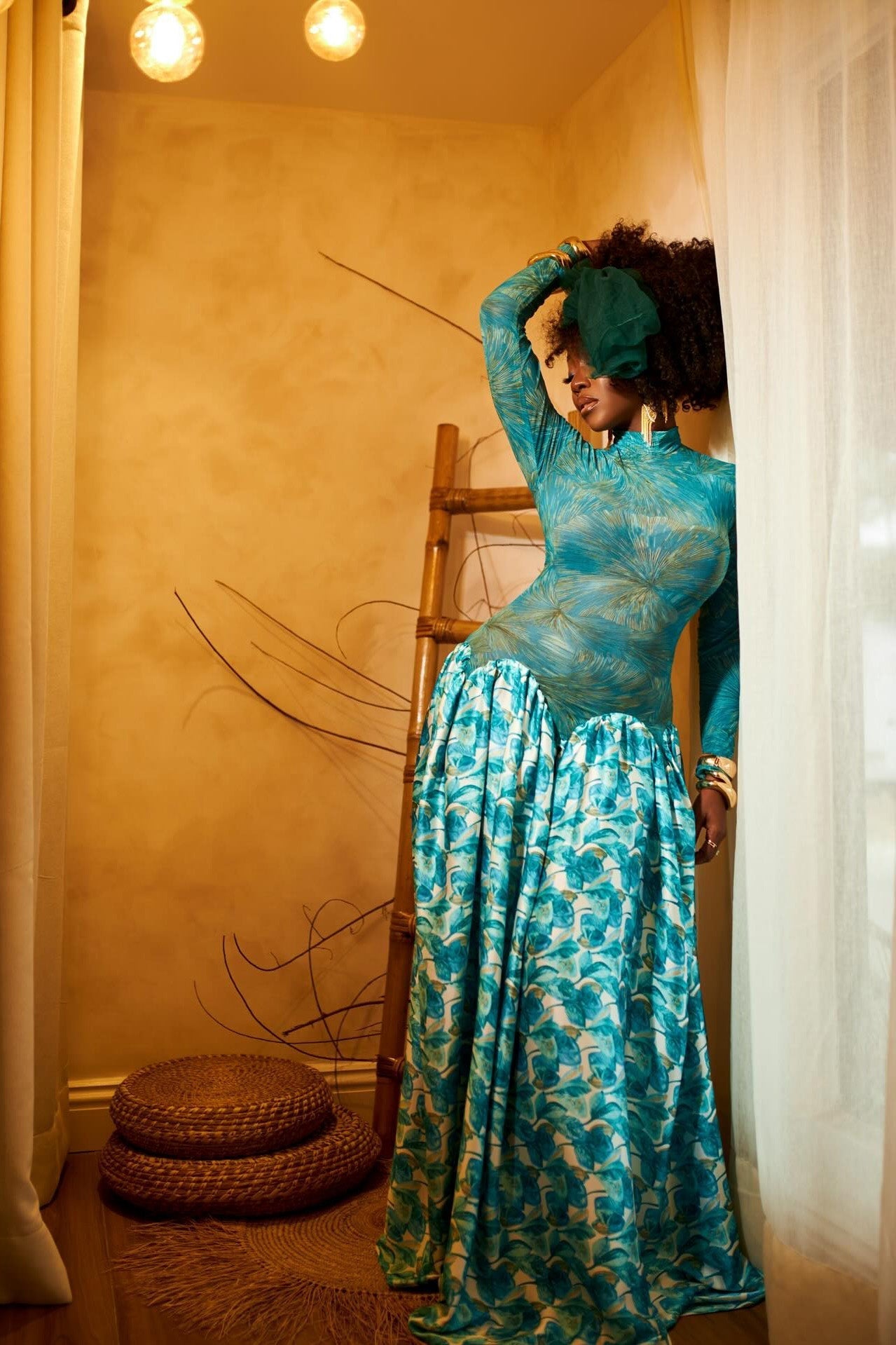 Valencia Crimson Bloom Maxi Dress