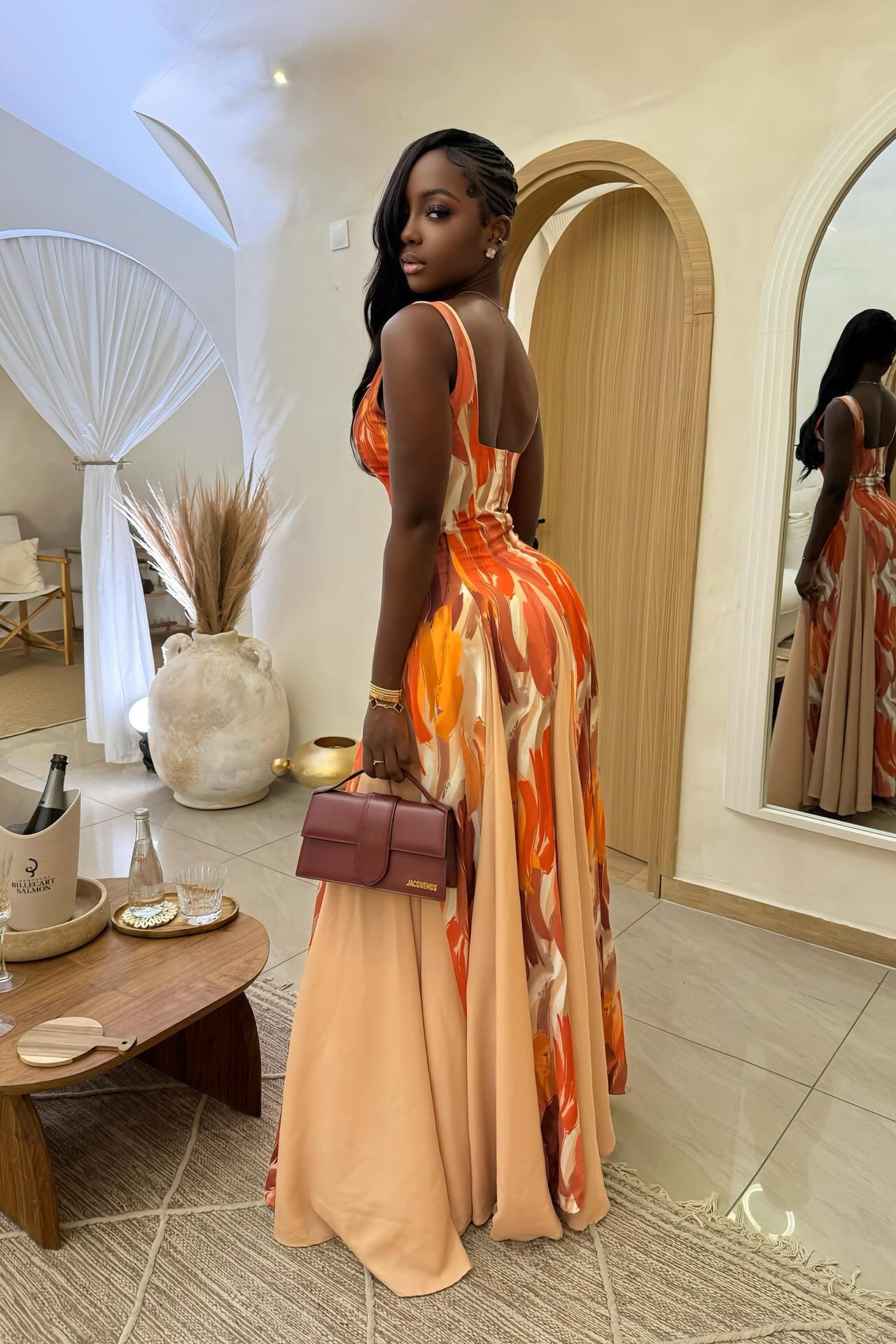 Aureline Brushstroke Maxi Dress