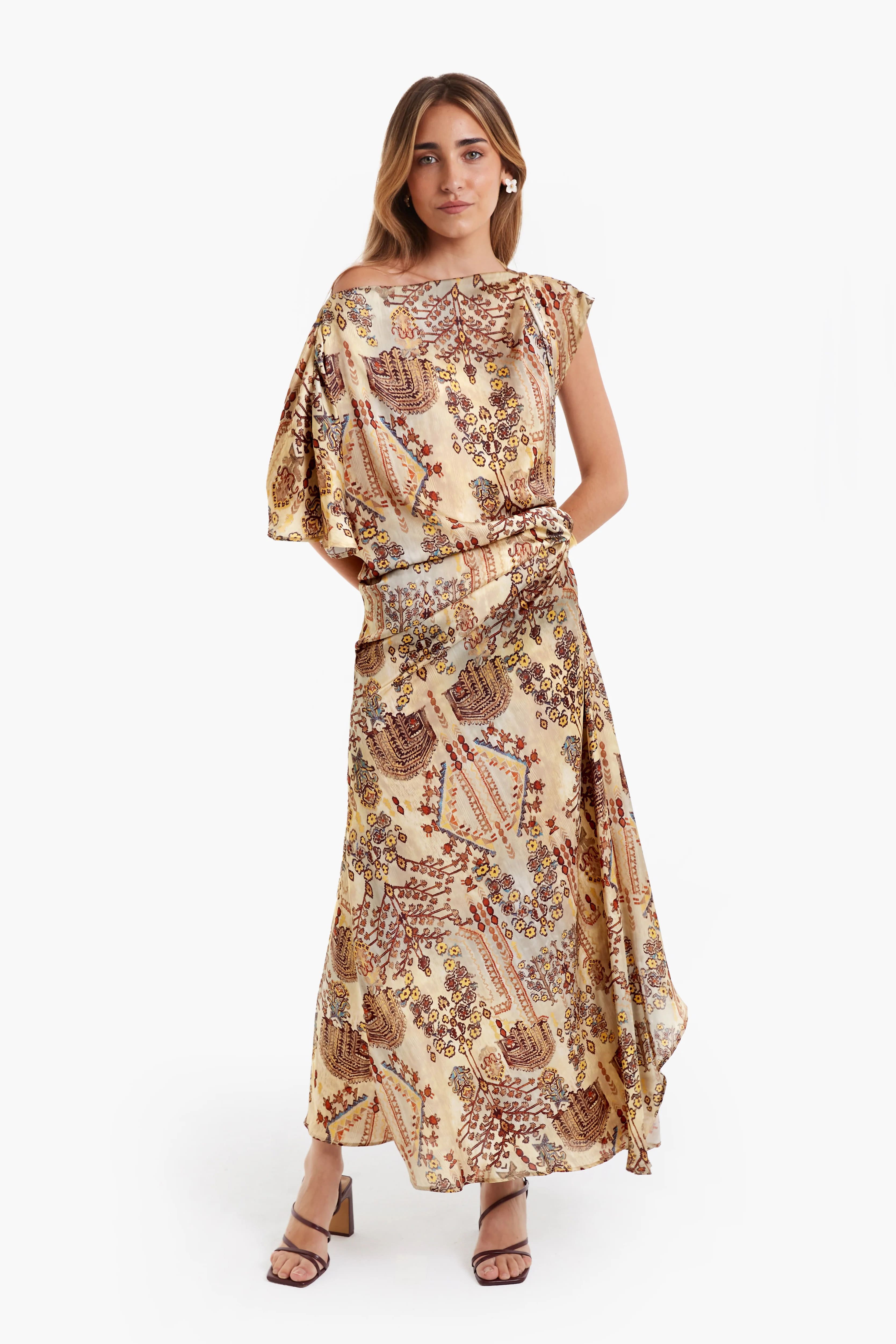 Sahara Muse Asymmetric Midi Dress
