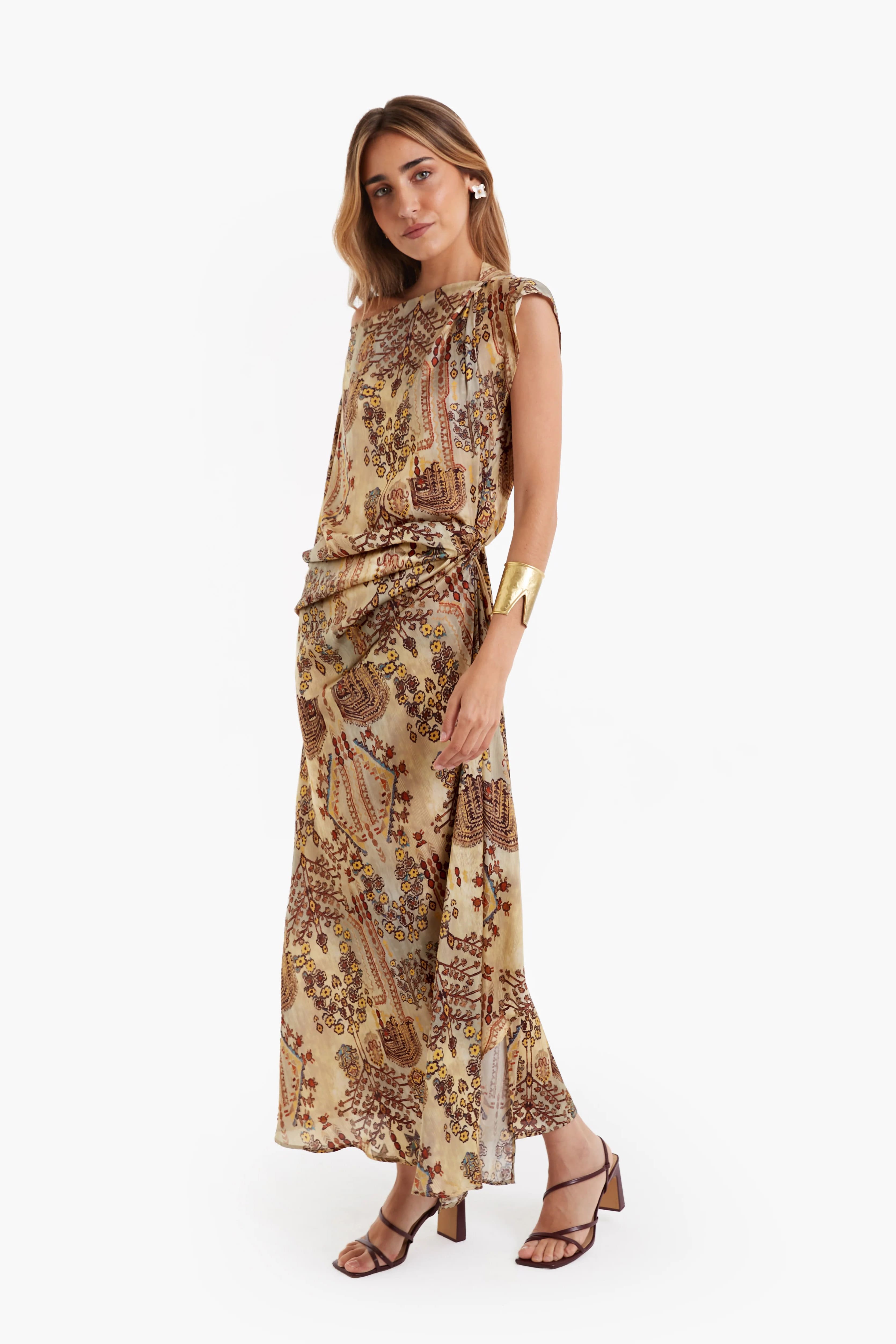 Sahara Muse Asymmetric Midi Dress