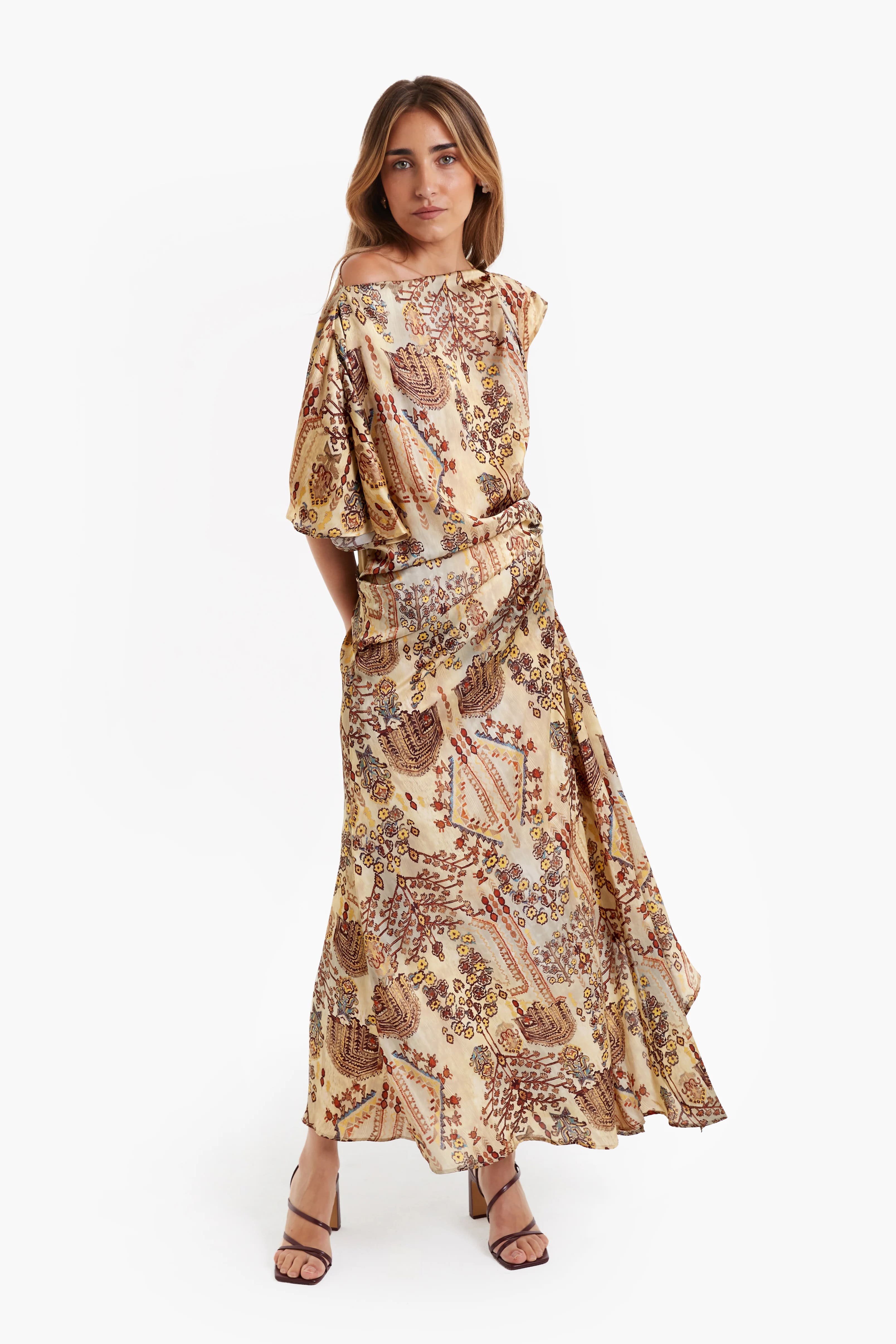 Sahara Muse Asymmetric Midi Dress