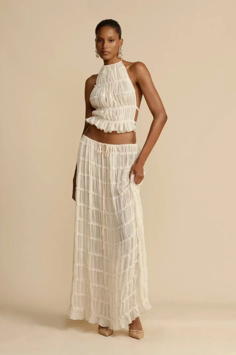 Elowen Backless Chiffon Set