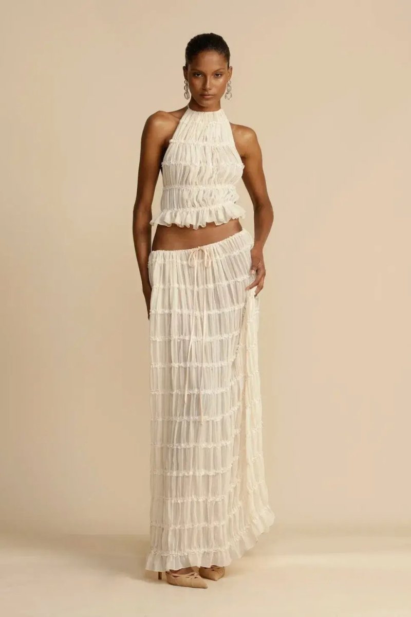 Elowen Backless Chiffon Set