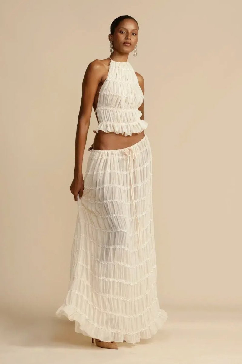 Elowen Backless Chiffon Set